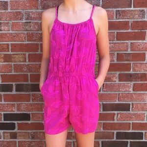 Pink Palm-tree  Romper